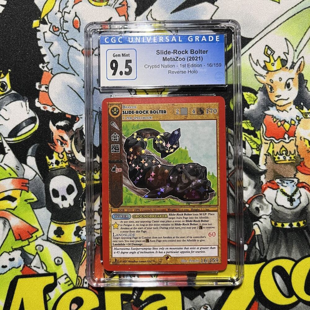 Metazoo Slide Rock Bolter Gem Mint 9.5 CGC Reverse Holo Cryptid Nation 1st Ed